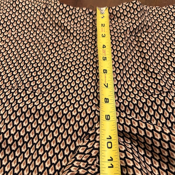 Jules & Leopold Geometric Print Wide Leg Pants Black Gold Beige Size Large - Picture 6 of 12